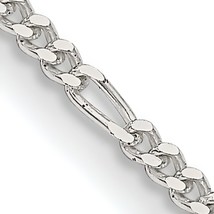 Sterling Silver Figaro Link Bracelet 7&quot; 1.75mm - £10.42 GBP