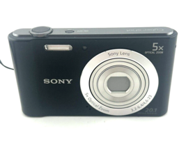 Sony CyberShot DSC W800 Digital Camera 20.1 MP 5x Zoom Black Near Mint TESTED - £136.49 GBP