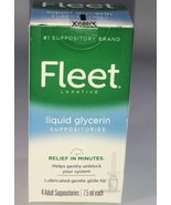 1 Box of 4 Adult  7.5 ml Ea Fleet Laxative Liquid Glycerin Suppositories... - $8.79