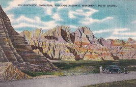 Fantastic Formation Badlands National Monument South Dakota SD Postcard E07 - £2.30 GBP