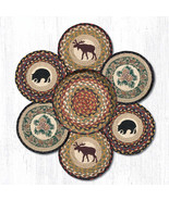 Earth Rugs TNB-319 Wilderness Trivets in a Basket 10&quot; x 10&quot; - £62.05 GBP