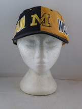 Michigan Wolverines Hat (VTG) - Split Colour Logo by American Needle - Snapback - £50.81 GBP