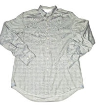 Tommy Hilfiger SLIM Fit Shirt MEDIUM Long Sleeve Button Down Mens SOFT grey gray - £7.52 GBP