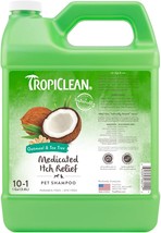 TropiClean Oatmeal &amp; Tea Tree Medicated Itch Relief Shampoo for Pets 1ea/1 gal - £71.18 GBP