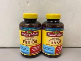 Lot of 2 Nature Made Burp-Less Ultra Omega Fish Oil 1200mg 270 Softgel 4/2025 - $40.64