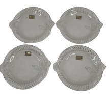 Mikasa Crystal Bread Plates La Pesce Fish Pattern WY151/410 Set of 4 Jap... - £12.49 GBP