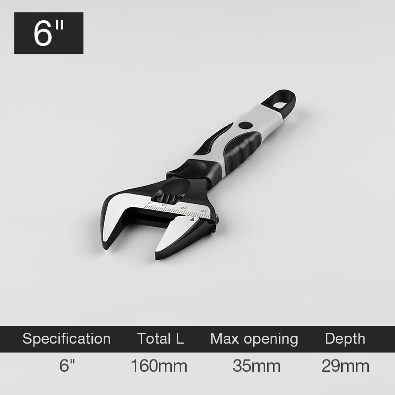 Adjustable Wrench Universal Spanner CR-V Steel Household Enlarge Open Bathroom W - £294.12 GBP