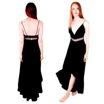 Free People Mermaid Maxi Dress Size 0 XXS XS Black $350 Cut Outs Sweepin... - £149.37 GBP