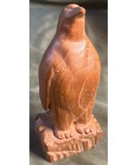 Vintage Old Hand Carved Wood Carving Folk Art Peguin Wooden Statue - $594.03 MXN