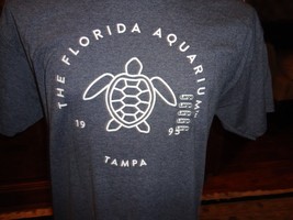 Blue Gray The Florida Aquarium Tampa 1995 T-shirt Adult L New with small... - £14.99 GBP