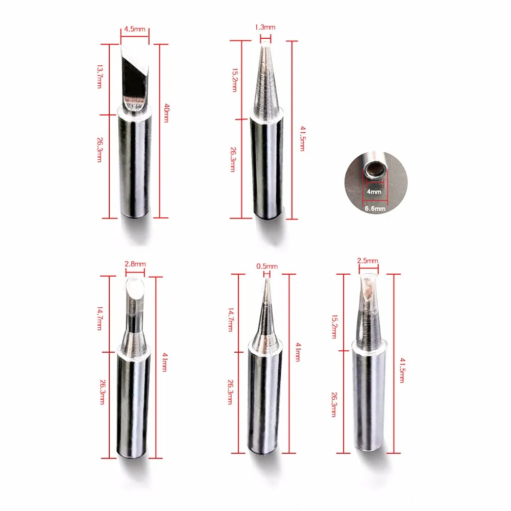 5Pcs/Lot Mini Electric Soldering  Tips Set For 900M-T Welding Tips Heater Tips - £35.36 GBP