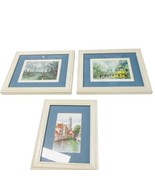 Vintage Set Three Framed Prints Of Paris Scenes Professionally Framed Bl... - $69.78