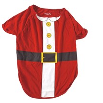 North Pole Trading Co Christmas Santa Dog Shirt Size Large Red White Hol... - $23.75