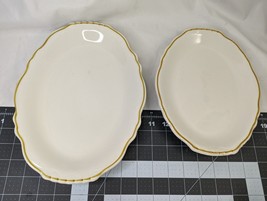 Homer Laughlin Restaurant Ware Oval Plate Scalloped Edge Damaged Read - £7.20 GBP