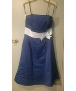 Eden Maids - Style 75428 Strapless Blue Formal Dress Size 12 - £49.05 GBP