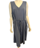 AnyBody Slate Blue V Neck and V Back Sleeveless Knit Short Jumpsuit 2XP - €16,23 EUR