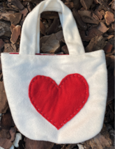 red heart tote bag - £5.50 GBP