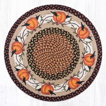Earth Rugs RP-222 Pumpkin Crow Round Patch 27&quot; x 27&quot; - £39.56 GBP