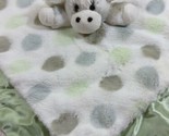 Little Giraffe white gray green dots giraffe lovey baby security blanket... - $49.49