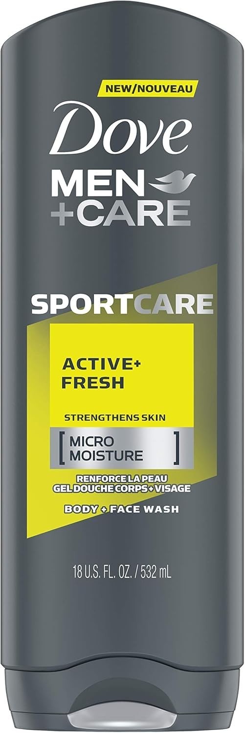 Dove Men+Care Sport Care Active + Fresh Body and Face Wash, 18 oz, 2 Pack - $14.00
