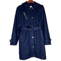 NWT Michael Michael Kors Woman&#39;s Size 16 Blue Coat Long Sleeve Pockets Zipper an - £114.09 GBP