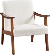 Yaheetech Fabric Accent Chair: A Mid-Century Modern Armchair With Solid Wood - £97.37 GBP