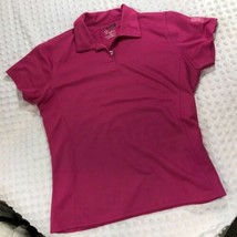 Bermuda Sands Womens Sz M Polo Pink Shirt Top 100% Polyester Grand Palms on arm - £10.89 GBP