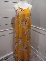 Hayden Women Long Floral Sleeveless Floral Yellow Dress Size Medium - £15.71 GBP