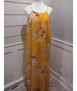 Hayden Women Long Floral Sleeveless Floral Yellow Dress Size Medium - £15.95 GBP