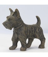 Scottish Terrier Cast Iron Paperweight 5&quot; x 4-1/4&quot; Scottie Dog Brown - $297.83 MXN