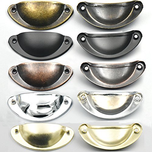 Bluemoona 10 Pcs - Door Handle Pull Furniture Cabinet Cupboard Dresser Drawer Je