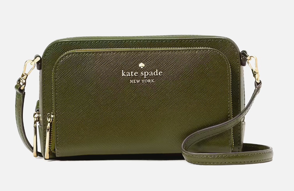 New Kate Spade Staci Dual Zip Around Crossbody Seaweed with Dust bag - $92.91