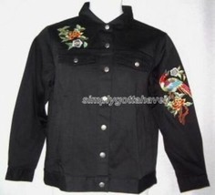 Yi Lin Chinese Embroidered Stretch Denim Shirt Jacket Medium from QVC - £16.46 GBP