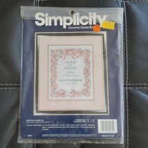 Vintage Simplicity Keepsake Sampler Counted Cross Stitch Kit 8" X 10" 05535 - $14.24