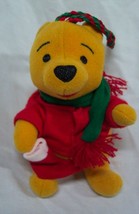 HOLIDAY CHRISTMAS WINNIE THE POOH BEAR 5&quot; Plush Stuffed Animal ORNAMENT - £11.67 GBP