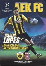 AEK ATHENS – MOL VIDI FC – 2018-2019 CHAMPIONS LEAGUE - SOCCER MATCH PRO... - £4.71 GBP