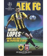 AEK ATHENS – MOL VIDI FC – 2018-2019 CHAMPIONS LEAGUE - SOCCER MATCH PRO... - $8.20 CAD