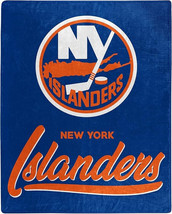 New York Islanders 50&quot; by 60&quot; Plush Raschel Signature Throw Blanket - NHL - $36.85