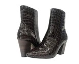FARYL Women&#39;s Thaylla Brown Croco Leather Mid Heeled Boots Size 10 - $29.69