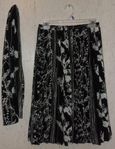 Excellent Womens Leslie Fay Petite Pleated Skirt W/ Matching Scarf Size 10P - $25.20