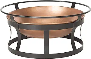 Safavieh Outdoor Collection Bonaire Fire Pit, Copper and Black - £185.88 GBP