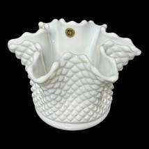 WESTMORELAND Milk Glass English Hobnail Handkerchief Vase Vintage Decor White - £19.43 GBP