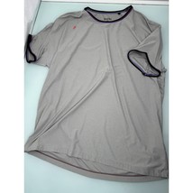 Rhone Men Performance Shirt Activewear Workout Gym Gray Stretch Short Sl... - £23.64 GBP