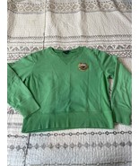Women Ralph Lauren crest stitched graphic cropped crewneck sweatshirt M - $20.00