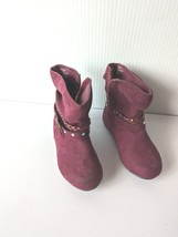 CRB Boots Malia Burgundy Girls Size 7 MetallicRhinestones Toddler Canyon River - £10.12 GBP