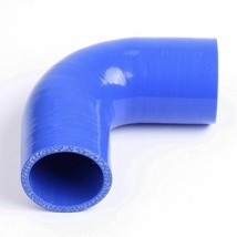 3&quot; To 3&quot; Inch 90 Degree Hose 76MM Turbo Silicone Elbow Coupler Pipe Blue - £13.61 GBP