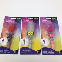 New In Pack- Trolls World Tour Set of 3 Pencil Toppers - Poppy Barb Tiny Diamond - $10.44