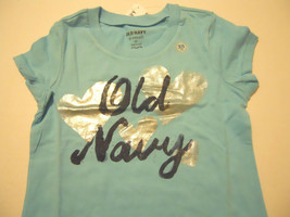 Old Navy Tee Shirt XS 5 Blue Heart Print New - £8.67 GBP