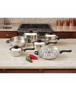 Waterless Stainless Cookware Maxam Pro 17 piece 7-Ply Stainless Steel Set - $586.58 CAD