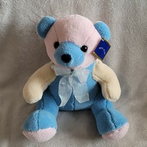 Royal Plush Toy Stuffed Plush Pastel Teddy Bear Blue Pink Yellow / Cream NEW - £116.84 GBP